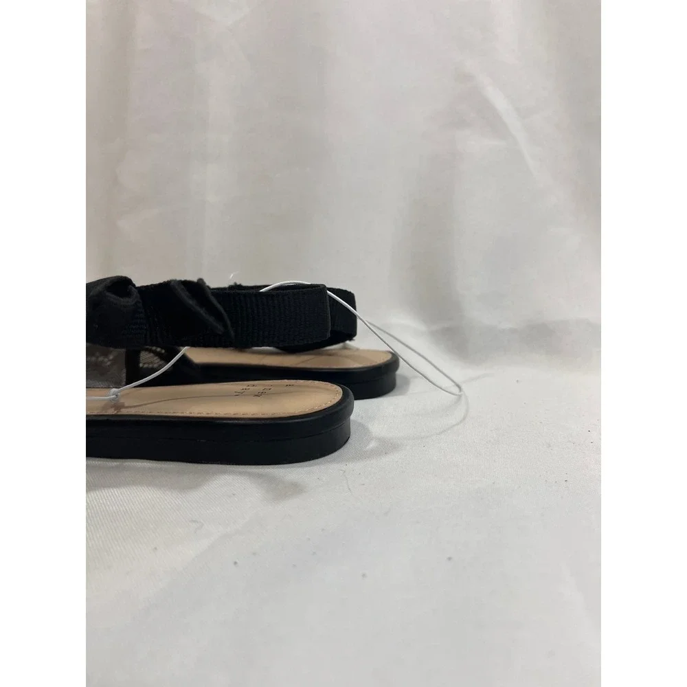 A New Day Womens Black Floral Lace‎ Slingback Pointed Toe Flats Shoes Size 7.5